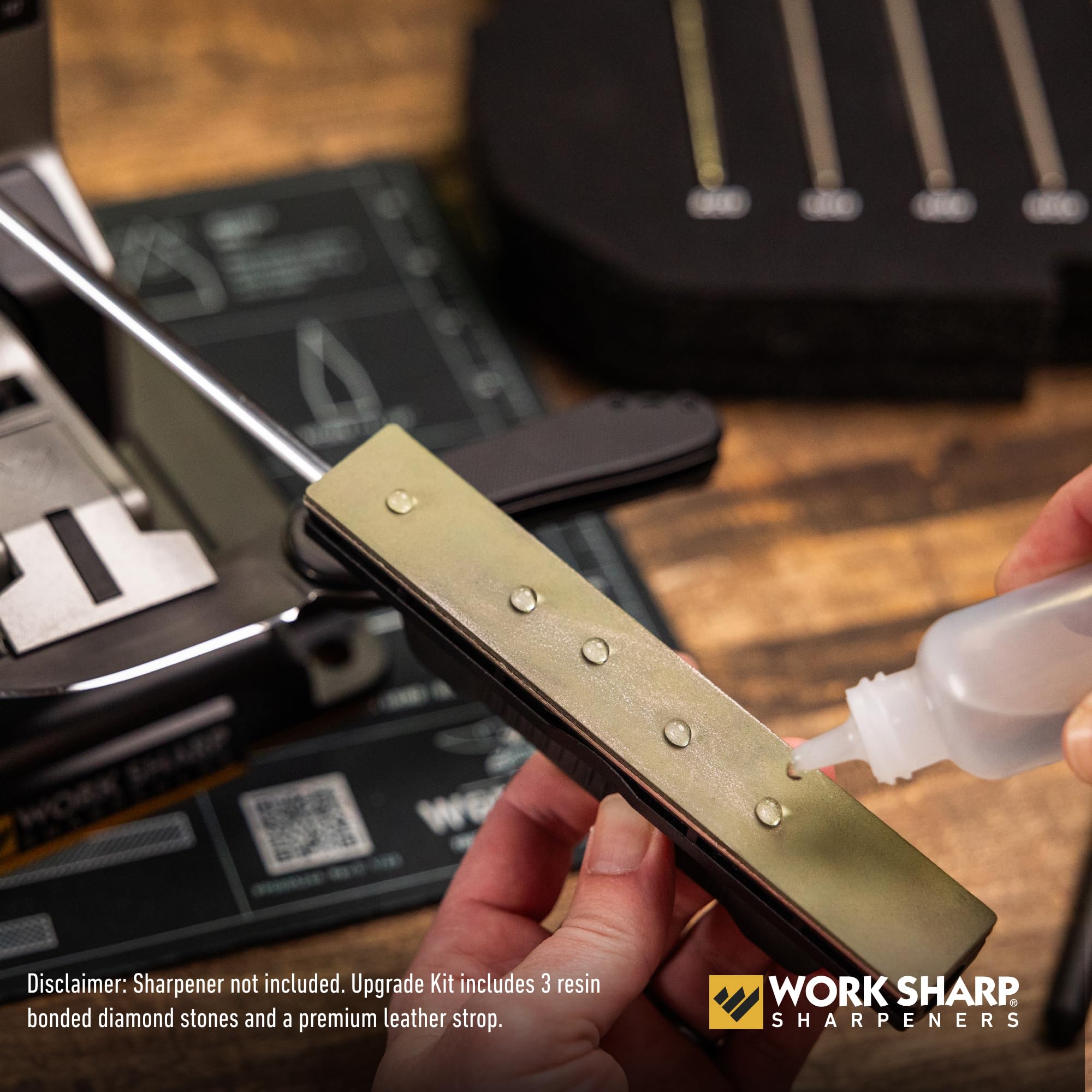Work Sharp plates measure 1x6 inches for consistent bevels.