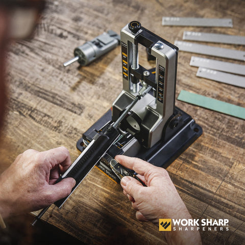 Work Sharp Professional compact design fits in small workshops and tool benches.