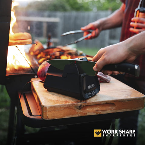 Work Sharp countertop scenario shows compact, space-saving design.
