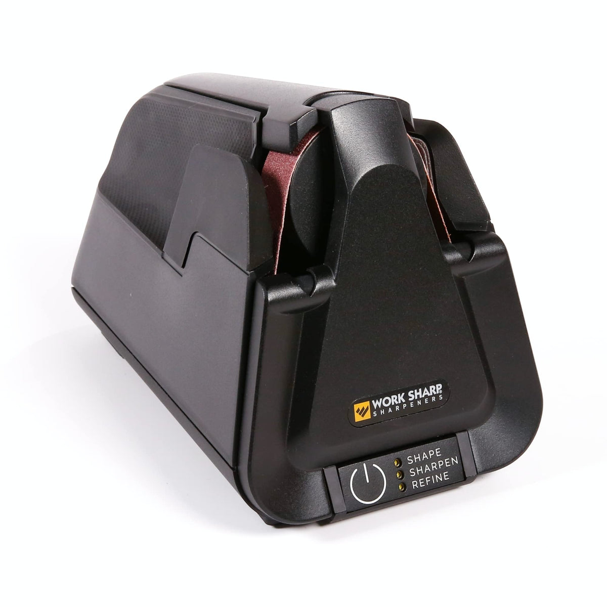 Work Sharp Professional Electric Knife Sharpener front view highlights precise edge sharpening.