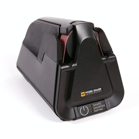 Work Sharp Professional Electric Knife Sharpener front view highlights precise edge sharpening.
