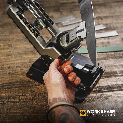 Work Sharp Professional in kitchen setup showing versatile edge maintenance at home.