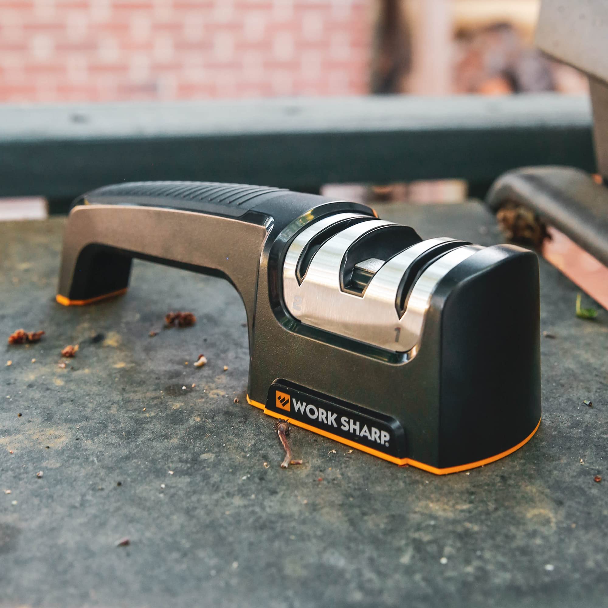 Work Sharp Pull Through Knife Sharpener with ceramic wheels for precise finishing