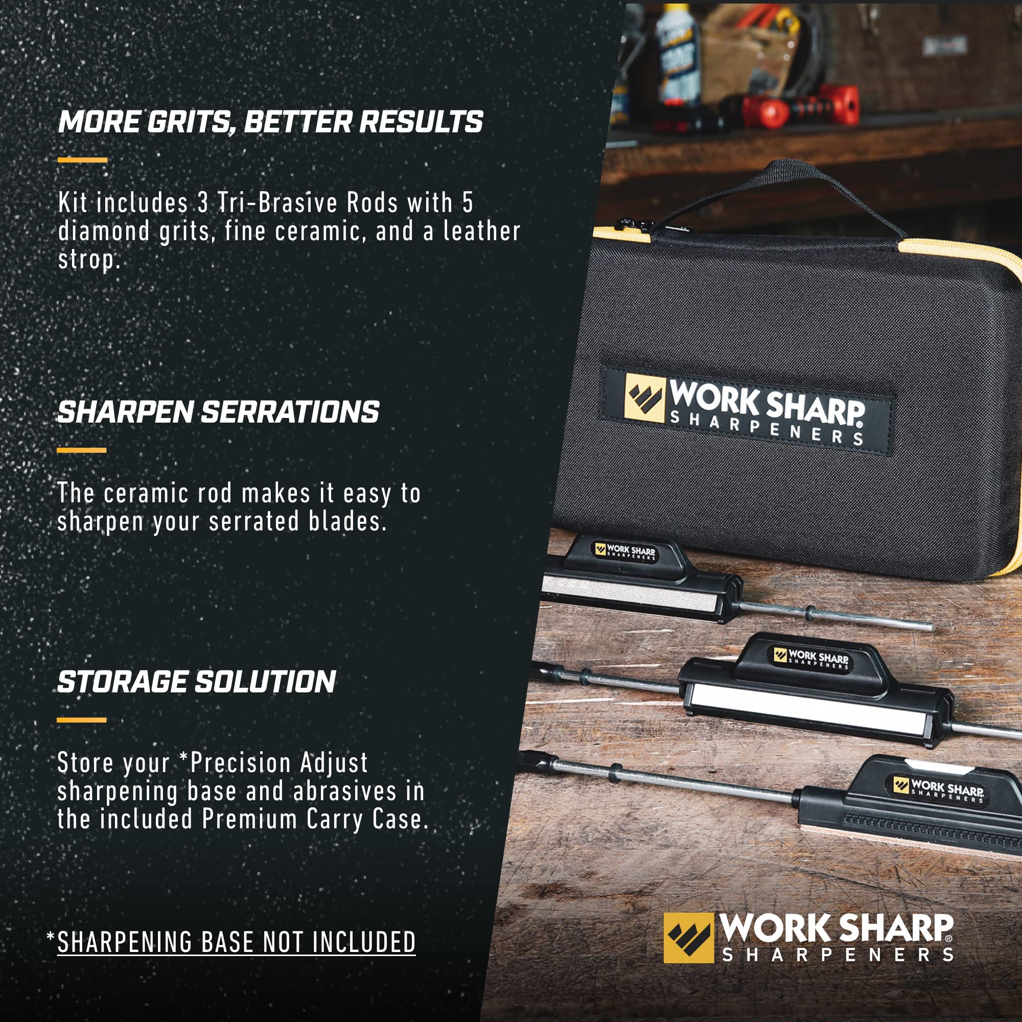 Work Sharp upgrade kit with 400 grit diamond stone for refined edge setup