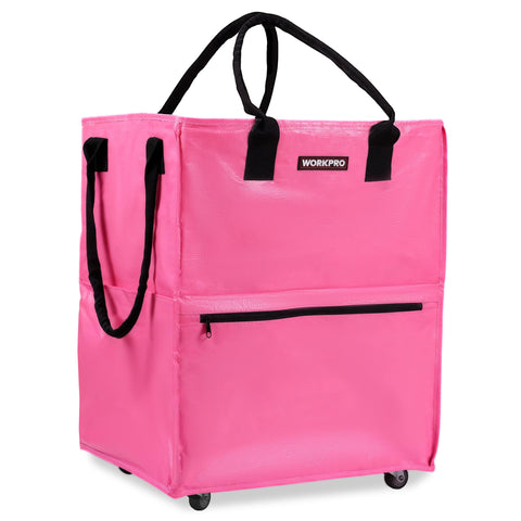 WORKPRO bag on lawn showing smooth mobility across surfaces