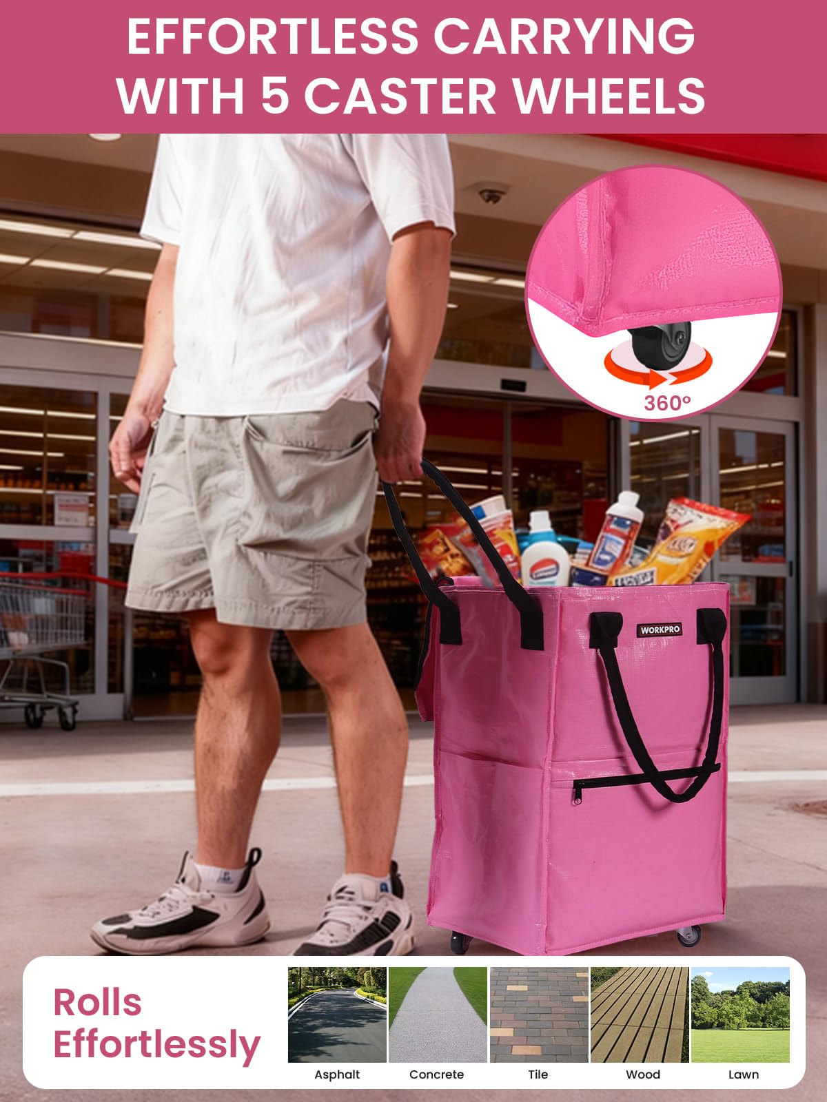 WORKPRO bag with side pockets for accessories and small items