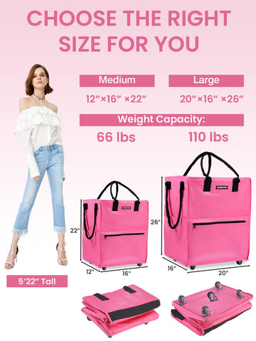 WORKPRO large bag on wheels folded for compact storage