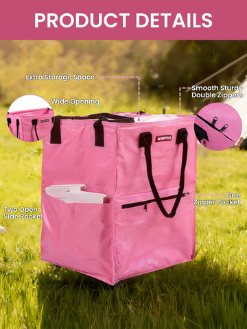 WORKPRO moving boxes hauled by rolling bag for quick transport