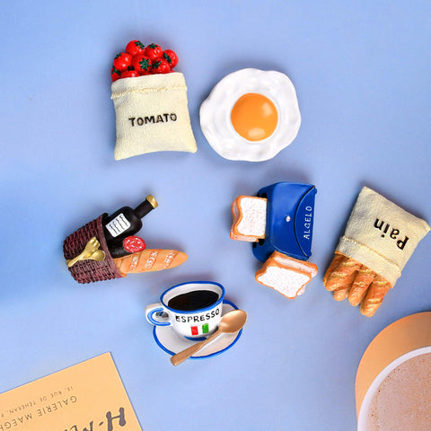 Worldity 3D resin fridge magnets bring color and organization to metal surfaces.