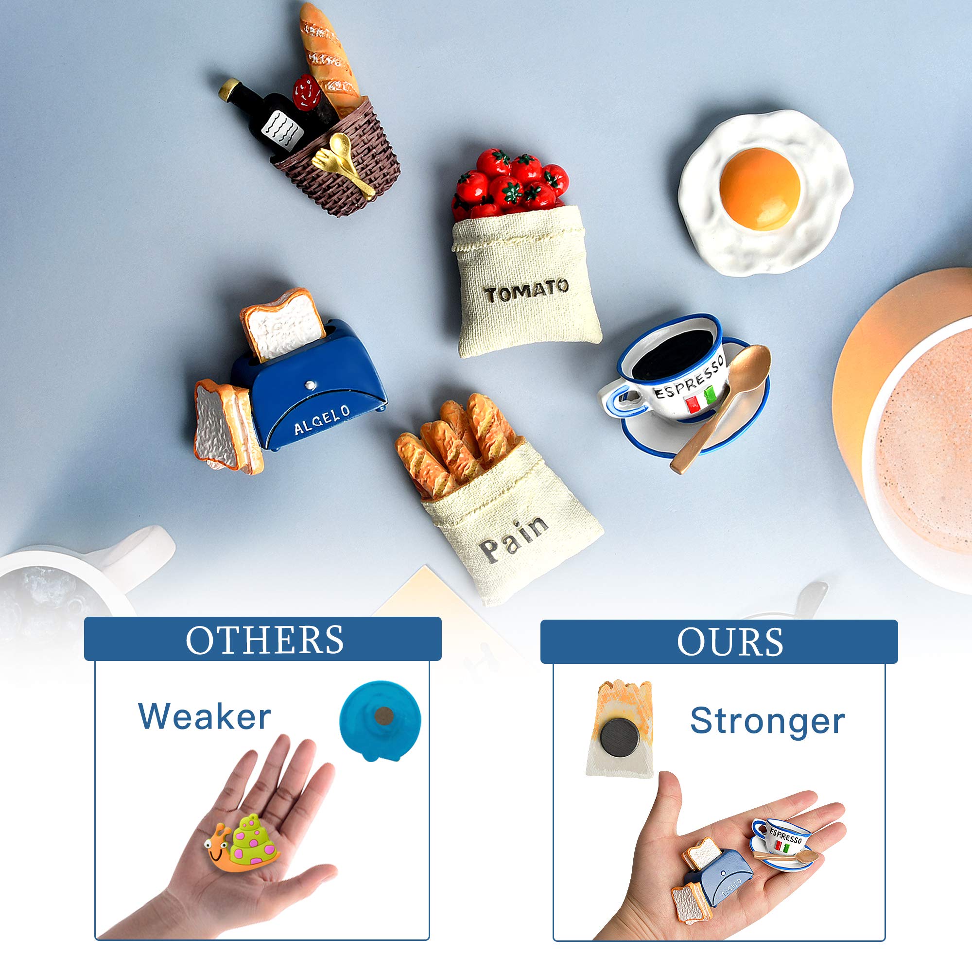 Worldity cute fridge magnets add whimsy to kitchen decor and planning space.