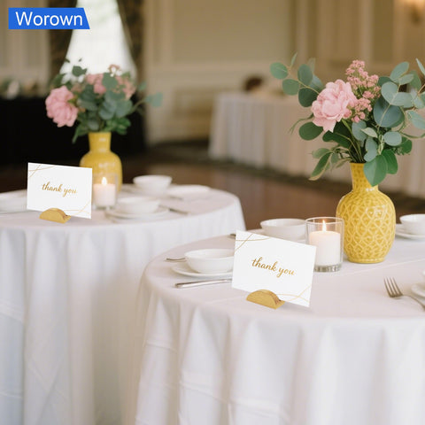 Worown semicircular slot securely displays cards or photos