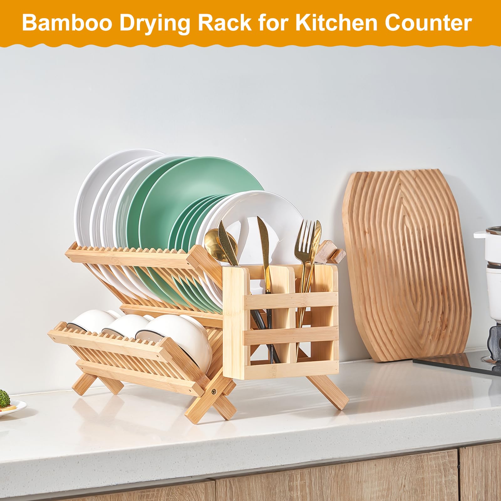 Worthyeah collapsible design saves counter space when folded and stored.