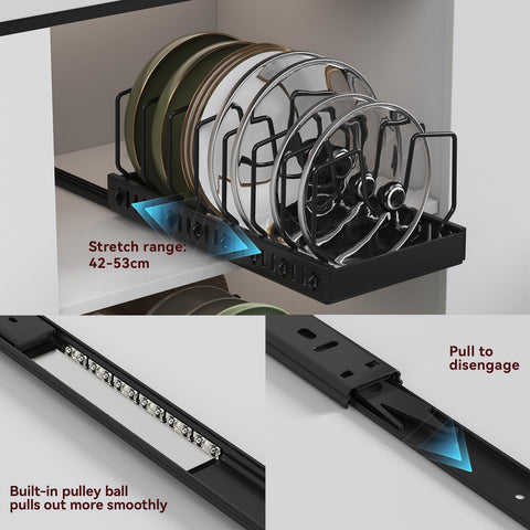 WOSHEN durable carbon steel construction supports heavy pots and pans