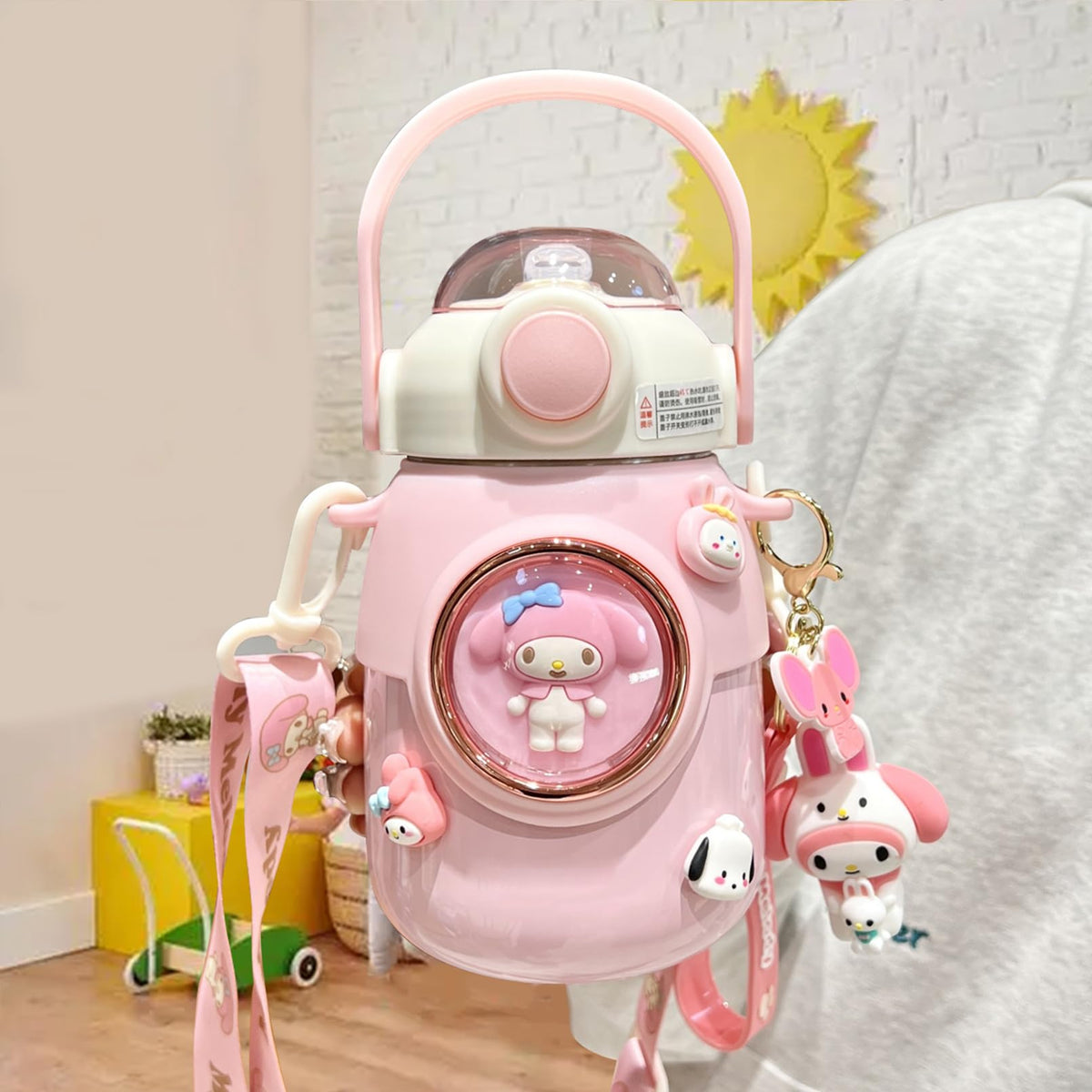 Woskailly cute stainless steel bottle in pink for everyday hydration on the go.