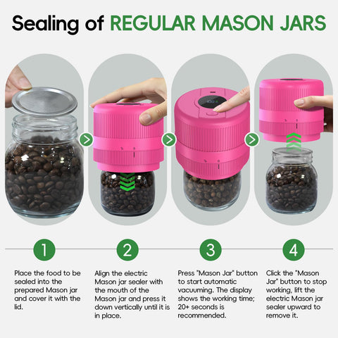 Wothfav wide and regular mouth sealers provide versatile jar compatibility