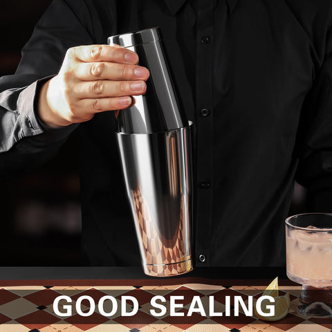 WOTOR Boston shaker two-piece construction supports flexible shake ratios.