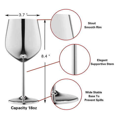 WOTOR outdoor travel wine glasses suited for camping, poolside and picnics