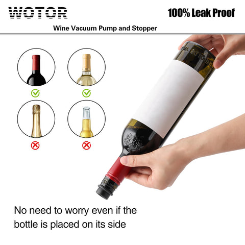 WOTOR silicone wine stopper closeup highlights safe, durable material and seal.