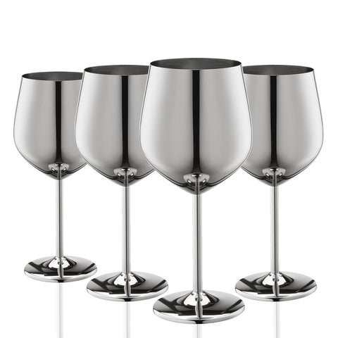 WOTOR stainless steel wine glass 18oz with a wide base for stability and easy handling