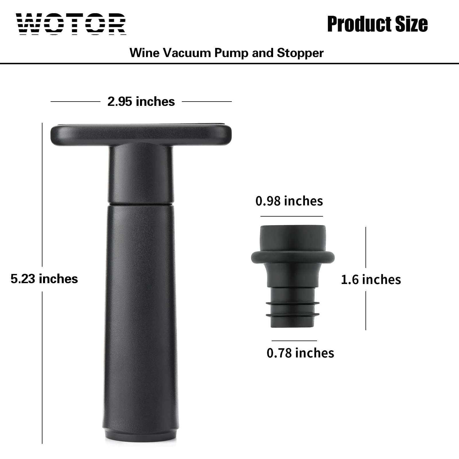 WOTOR Wine Saver easy use pump demonstrates quick sealing process