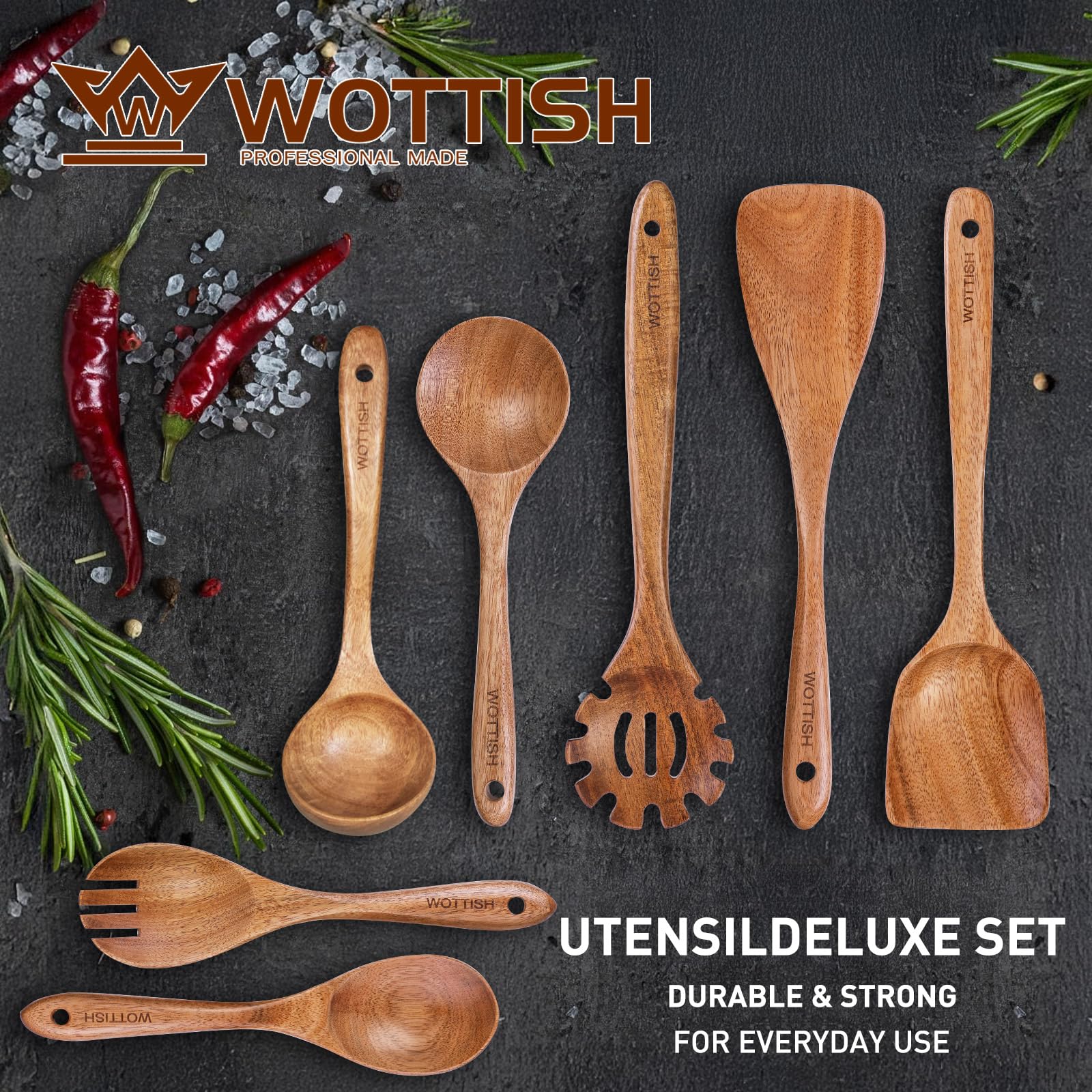 WOTTISH wooden serving spoon ideal for table service and even portions