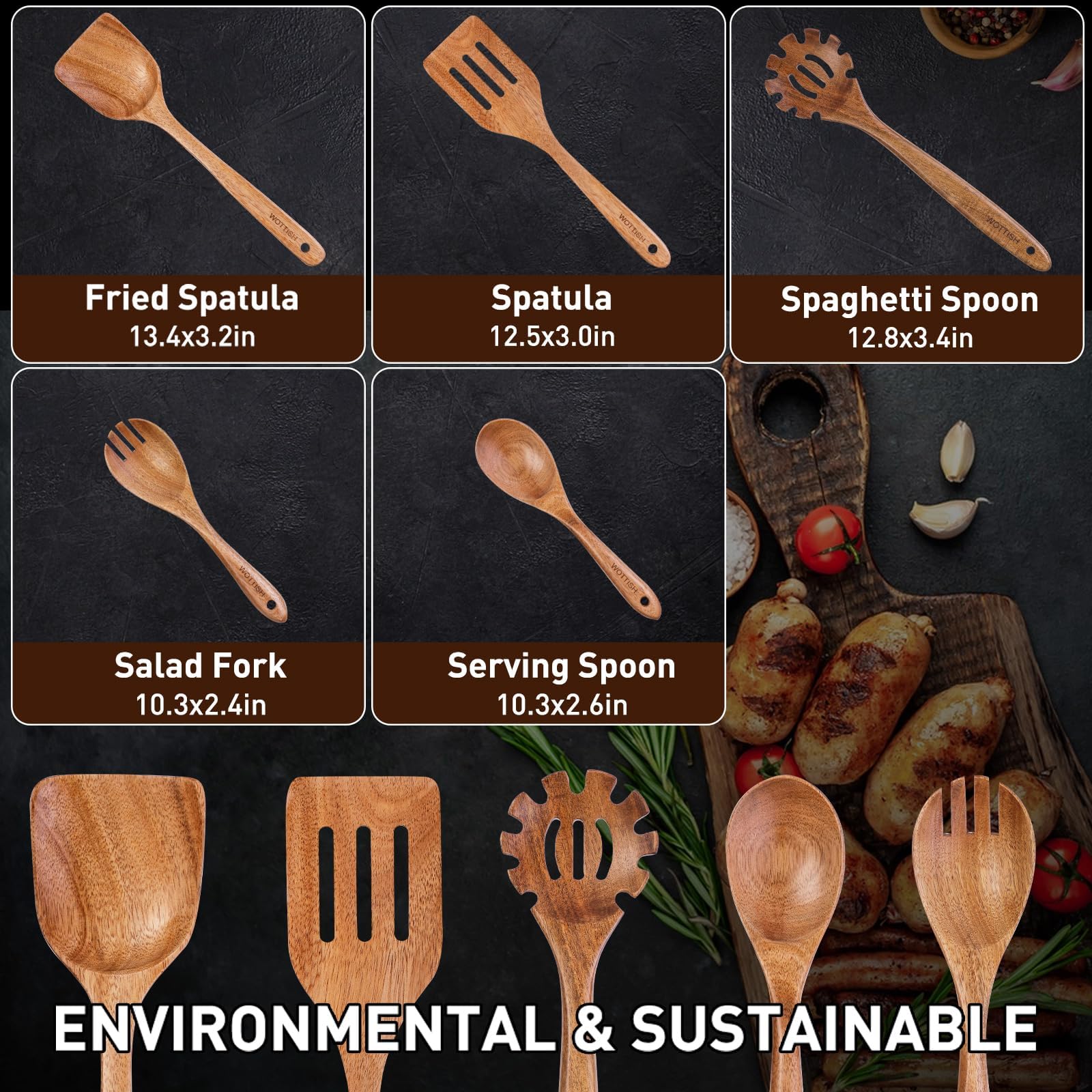 WOTTISH spaghetti spoon wooden, perfect for portioning and serving pasta.