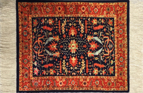 Wovenrugs rug inspired coasters brighten a home bar area