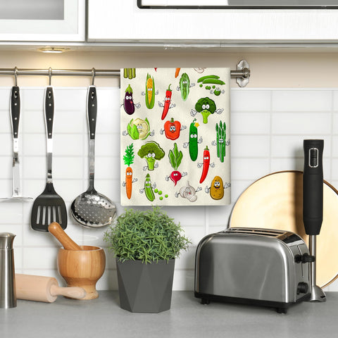 Wovoto cute botanic dish towels brighten countertops while drying glassware