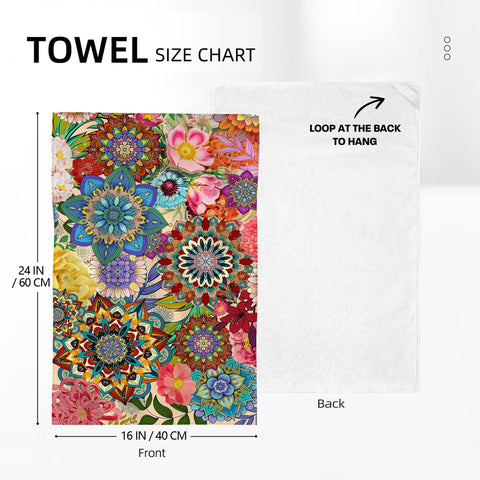 Wovoto towels with hanging loop for easy storage and access.
