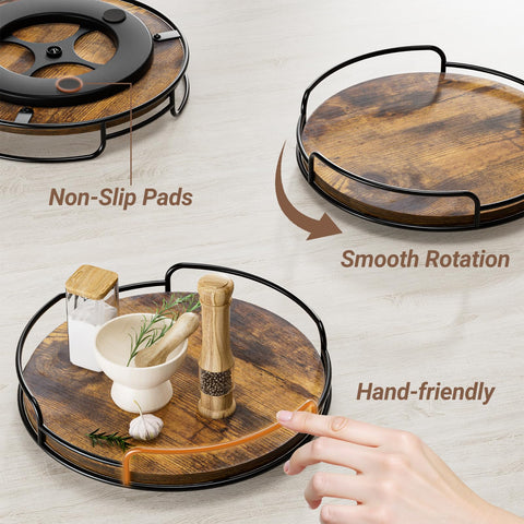 WOWBOX 10-inch Lazy Susan for countertop, cabinet storage, or decorative display.