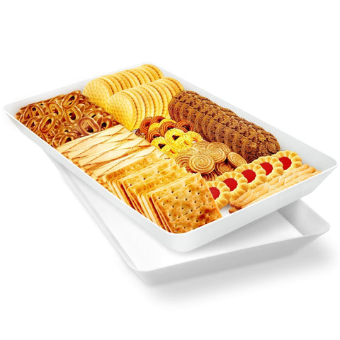 WOWBOX 2pc serving trays top view with fruit for entertaining