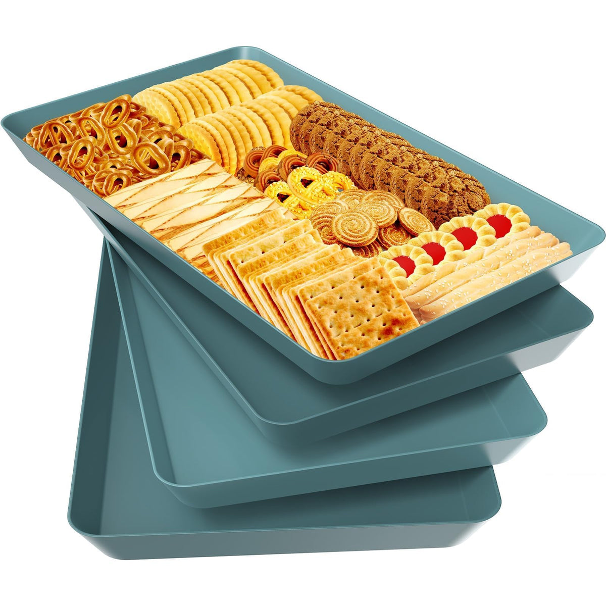 WOWBOX 4-pcs serving trays ready for entertaining with ample display space
