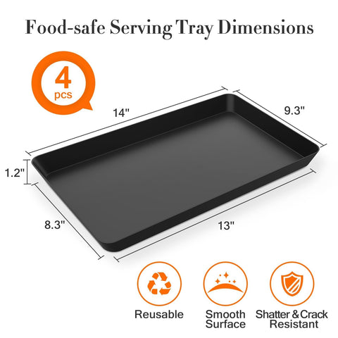 WOWBOX 4pc serving trays arranged for cookies and desserts at a party