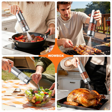 WOWBOX multifunction spice storage for pepper, salt, cumin, and chili flakes.