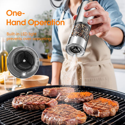 WOWBOX grinder in one-hand operation demonstrating convenient precision.