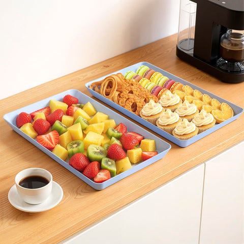 WOWBOX large-capacity platters for cookies, fruit, and party treats.