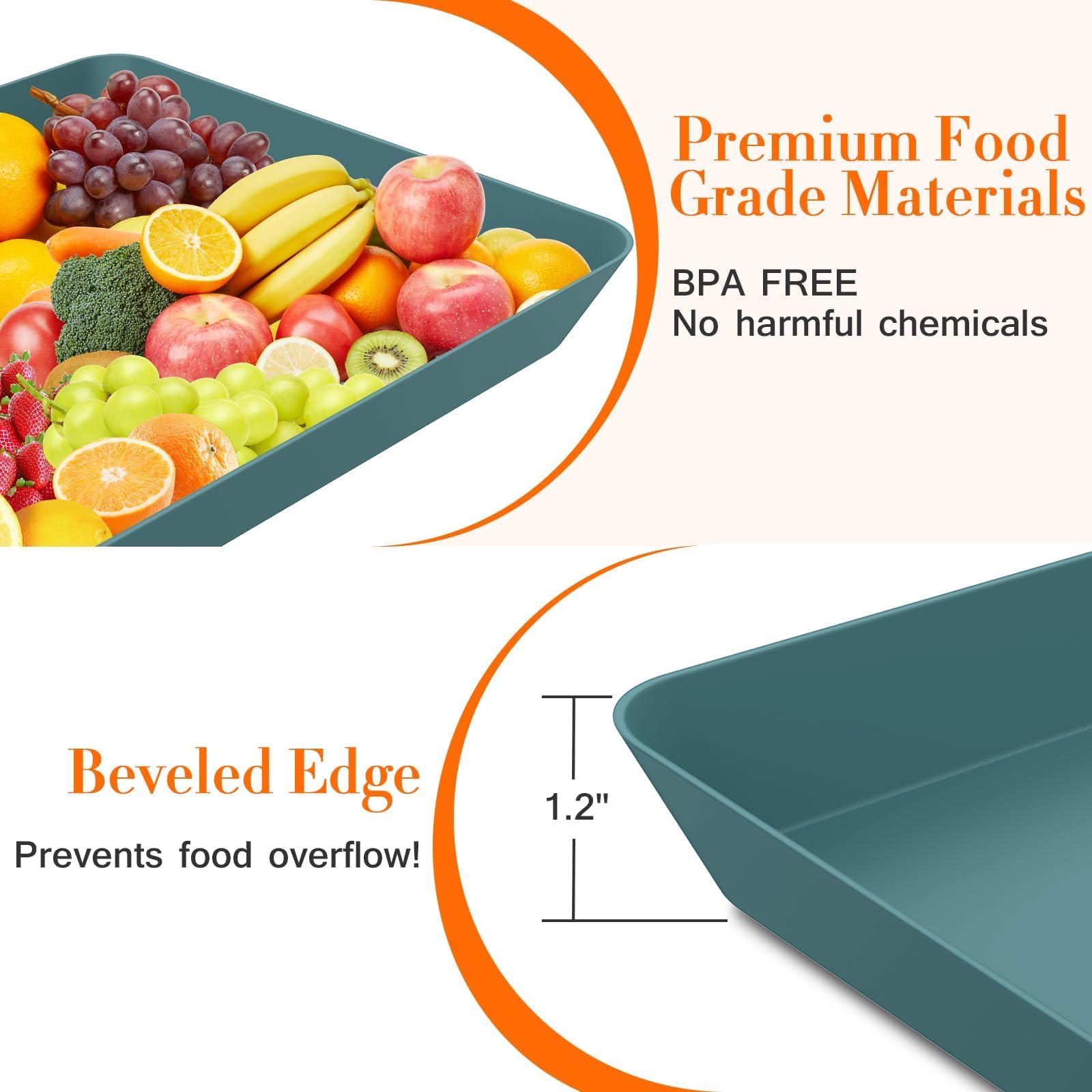 WOWBOX plastic platters offer shatter-resistance for busy homes and parties
