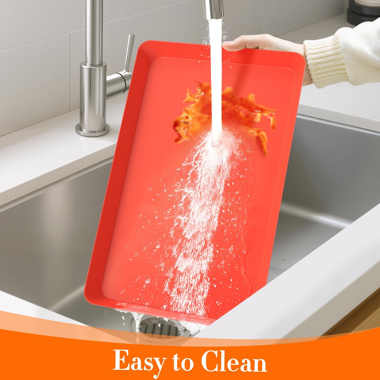 WOWBOX red serving trays make party displays more vibrant and organized.