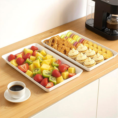 WOWBOX serving tray stacks for compact storage