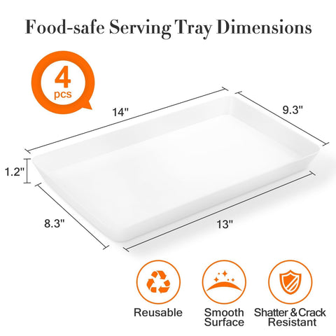 WOWBOX serving tray top view shows a smooth surface for easy cleaning.