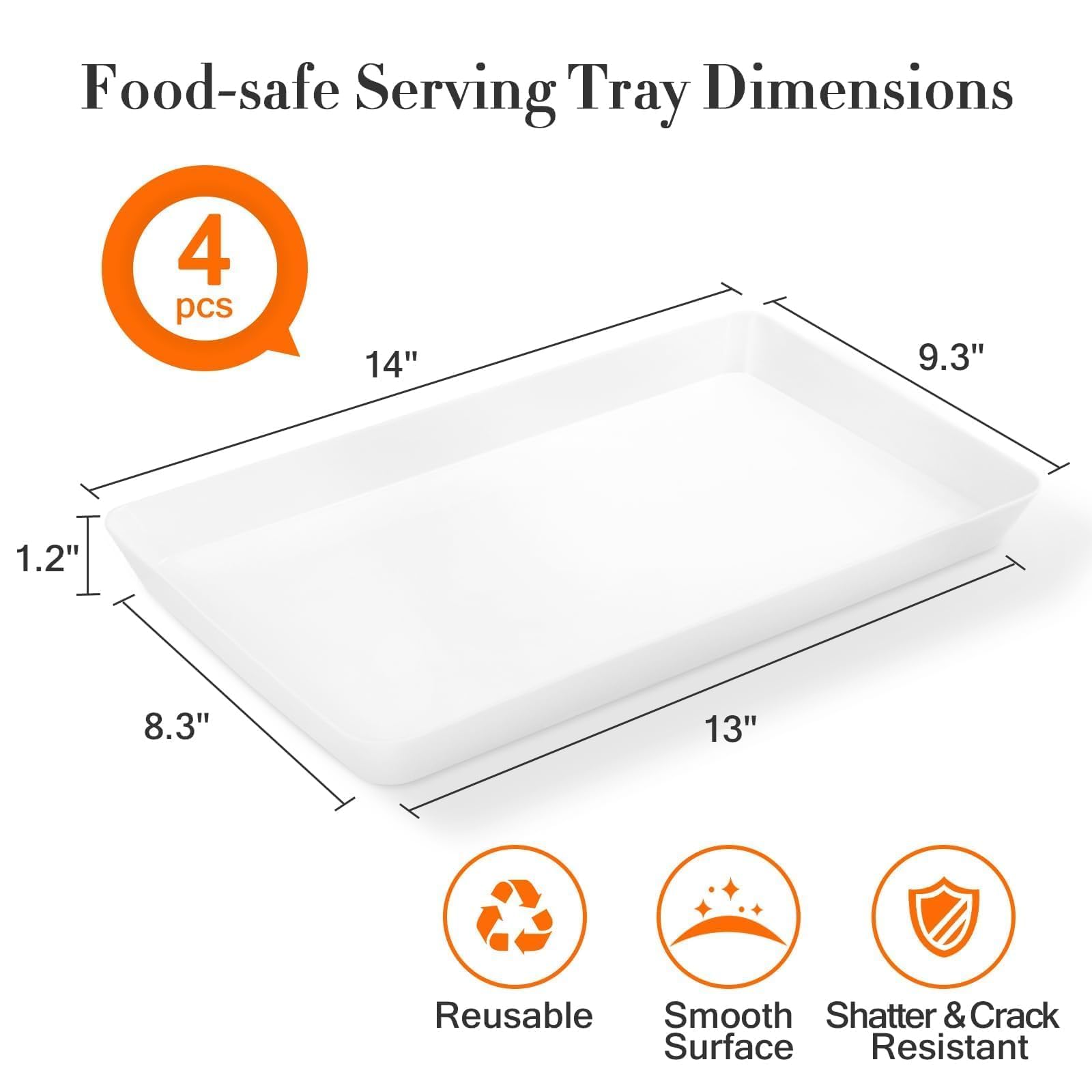 WOWBOX serving trays illustrating shatter-resistant design for everyday use