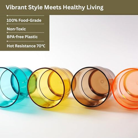 WowProLiv 14 oz amber stackable tumbler, colorful choice for kids' drinks.