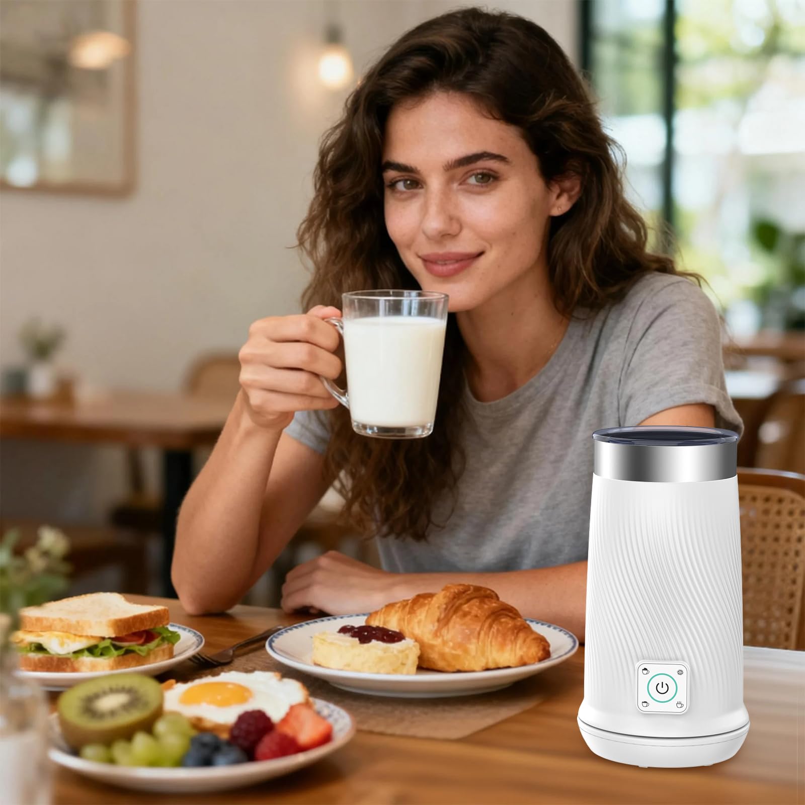 Wowteam Milk Frother daily use for quick beverage prep.