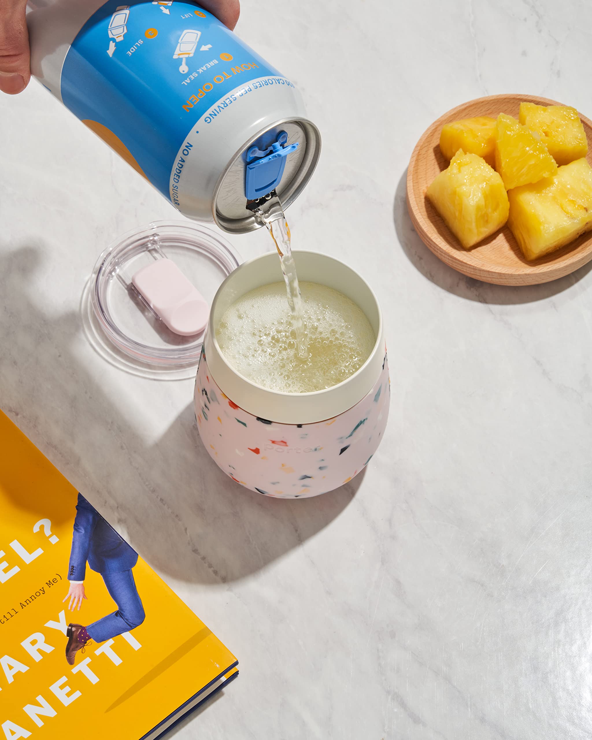 W&P Porter insulated glass with wide mouth for easy ice and refills.