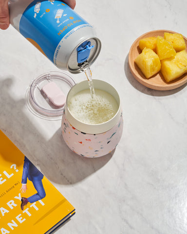 W&P Porter insulated glass with wide mouth for easy ice and refills.