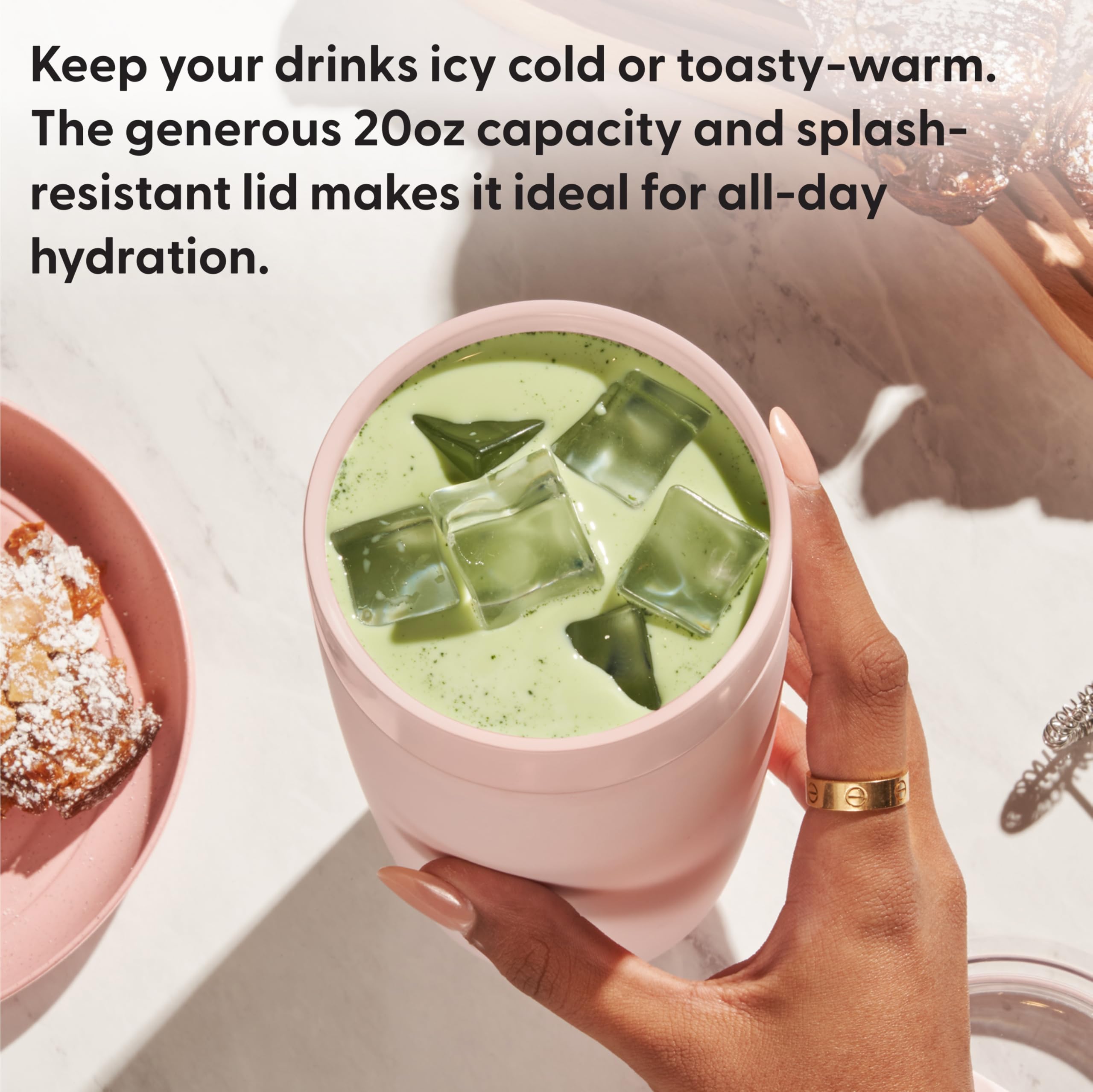 W&amp;P Porter 20 oz vacuum-insulated design keeps drinks hot or cold for hours.