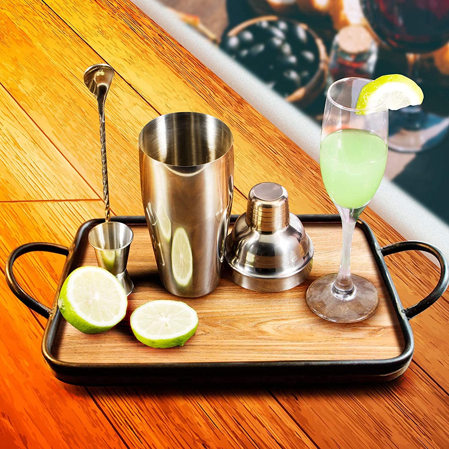 WPHUAW bar spoon mixing spoon blends stirring with sleek precision.