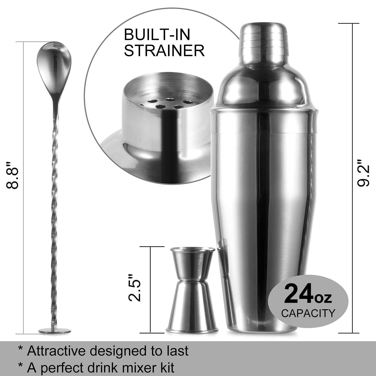 WPHUAW built-in strainer top for smooth pours and reduced splashes.