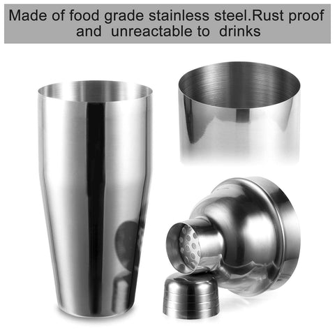 WPHUAW Pro 304 stainless steel shaker gleams for professional-grade drinks and durability.