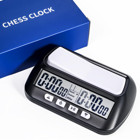 WQV digital chess clock front view with large display for quick time checks